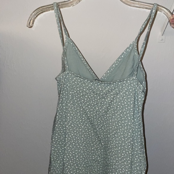 Mint Green Flower Short Dress - Picture 4 of 4